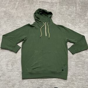 Smith + Rogue Sweater Mens Medium Green 1/4 Zip Stash Pocket Hoodie Sweatshirt